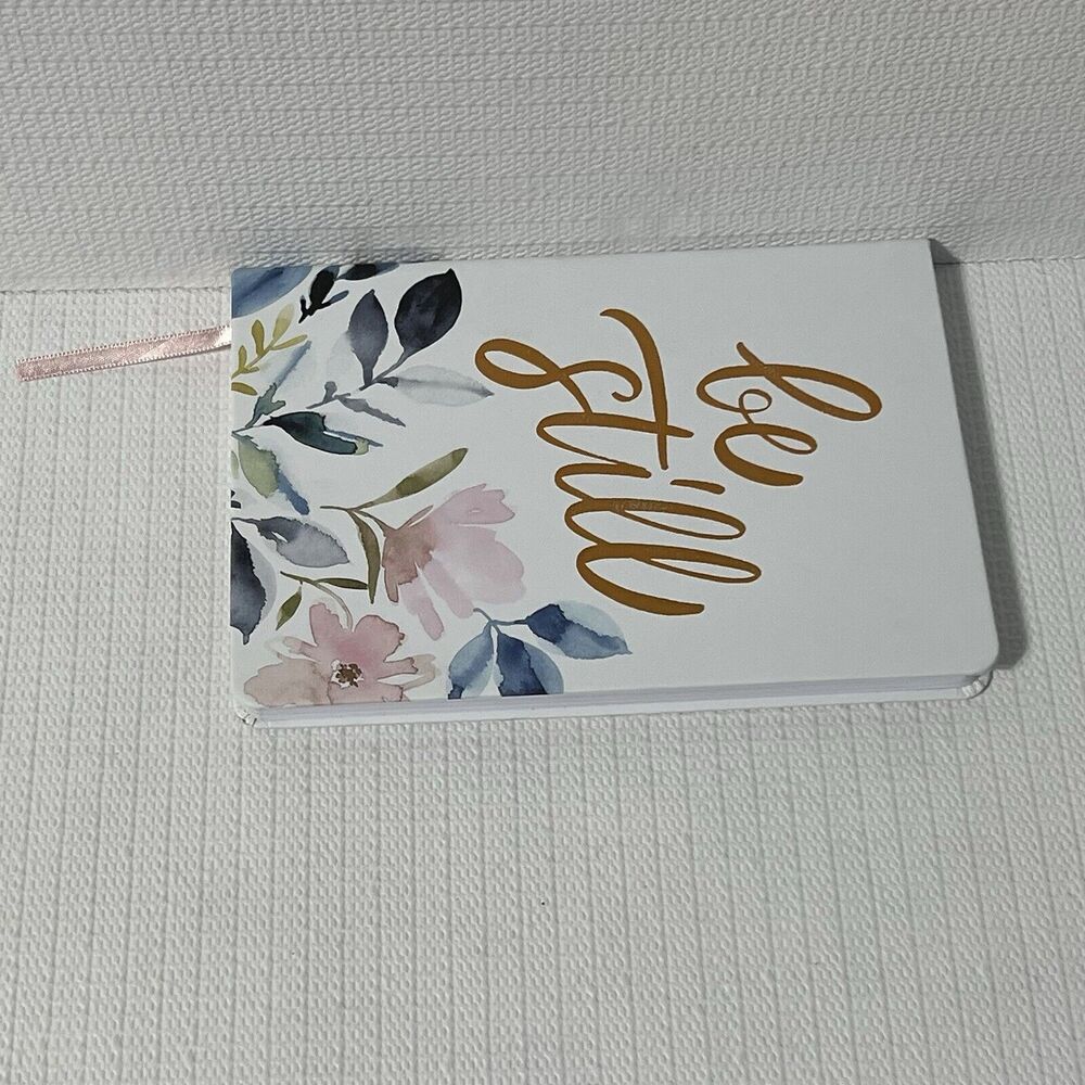 BE STILL Hardcover Notebook Journal Lined Bible Texts Flowers - Picture 12 of 13